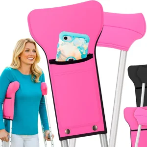crutch pads with ergonomic pouch