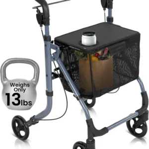 rollator with cupholder tray